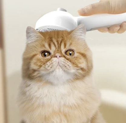 Cepillo Autolimpiante con Spray para Mascotas