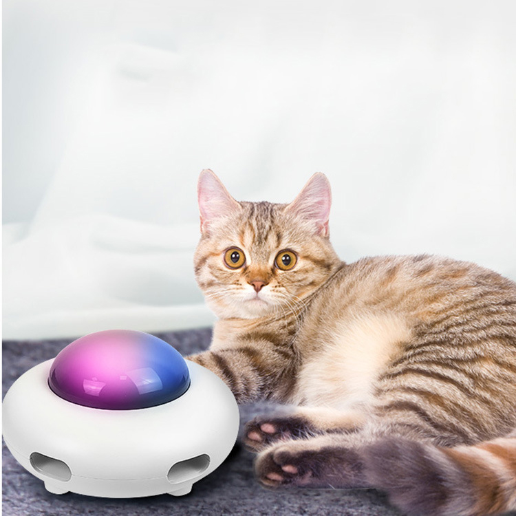 Juguete UFO Giratorio para Gatos con Sensor