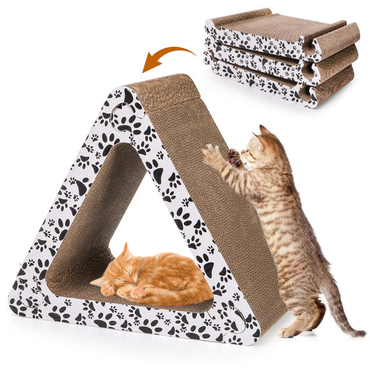 Rascador Triangular 3 en 1 para Gatos