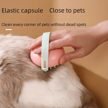 Cepillo de Silicona para Baño de Mascotas