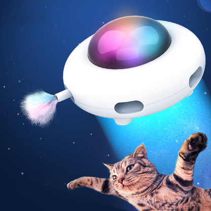 Juguete UFO Giratorio para Gatos con Sensor